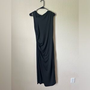 Cider Black One Shoulder Sheath Dress